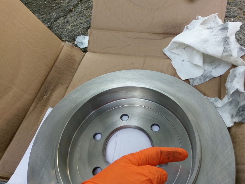 Cleaning Brake Rotor