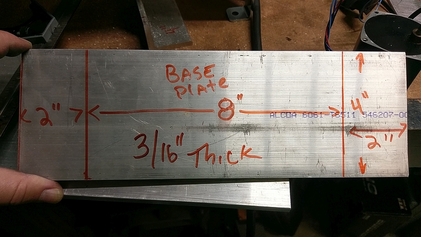 Marked up Metal Base Marked up Metal Base