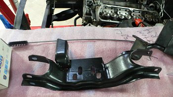 Mustang T101 Crossmember swap painted