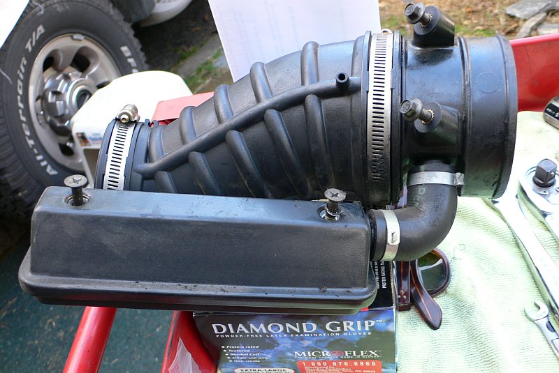 Powerstroke Airbox and Filter Removed