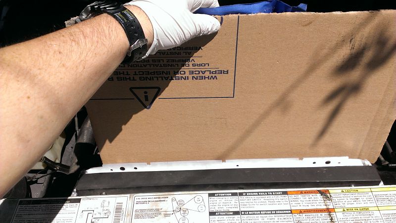 Remove Cardboard Protecting Radiator